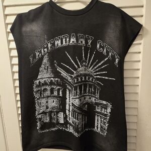 Legendary City Sleveless Muscle Sweatshirt Trendy Comfort Unisex Size M